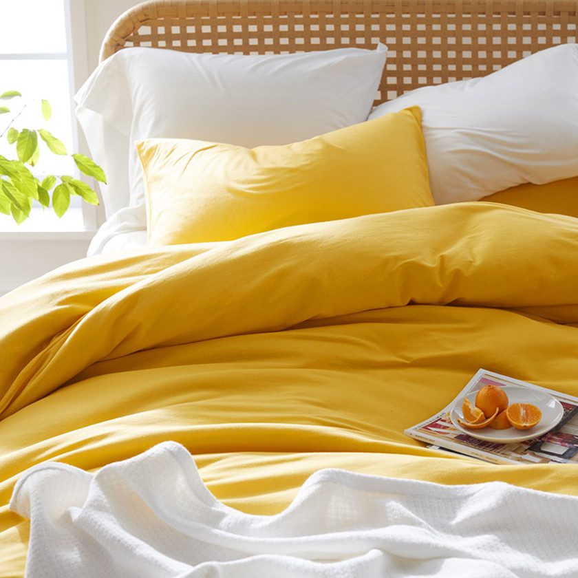 Classic Easy-Care Jersey Knit Comforter Set - White, Full,White
