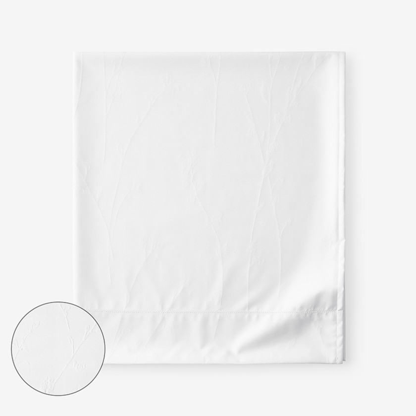 Jacquard Floral Luxe Smooth Supima® Cotton Wrinkle-Free Sateen Flat Bed Sheet