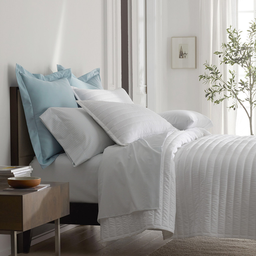 Premium Smooth Wrinkle-Free Sateen Quilted Coverlet - White, Twin/Twin XL,White