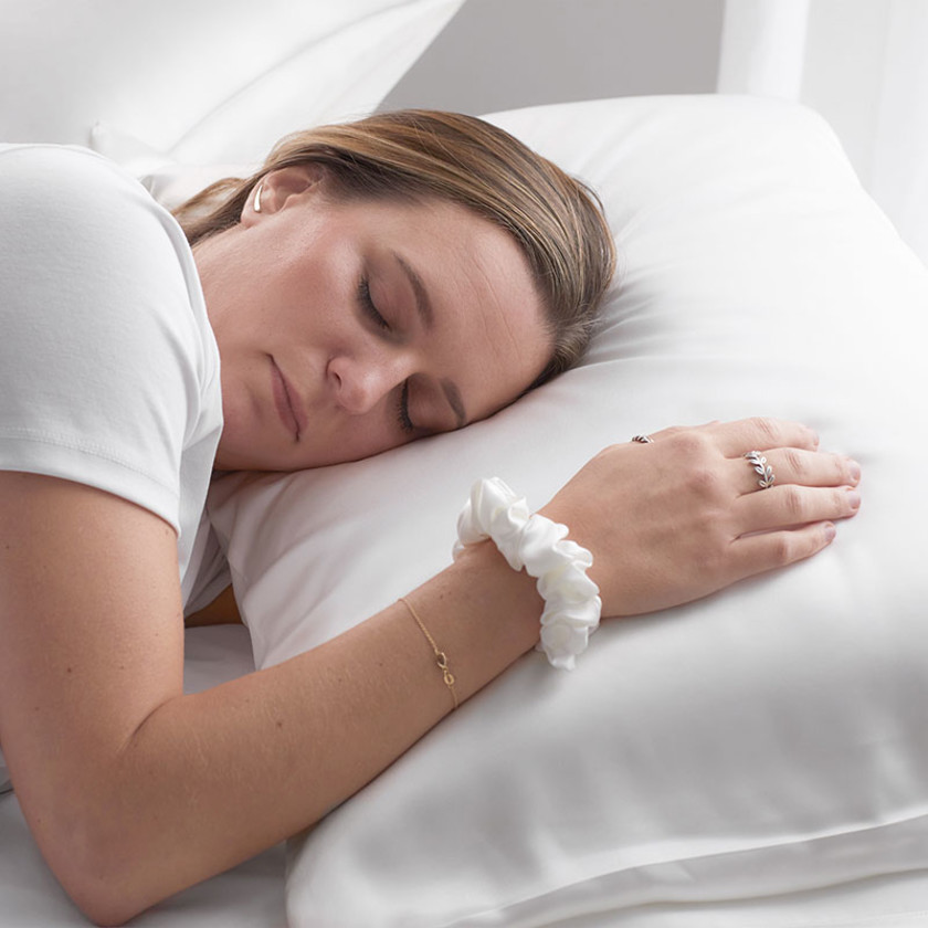Silk Pillowcase - White,White
