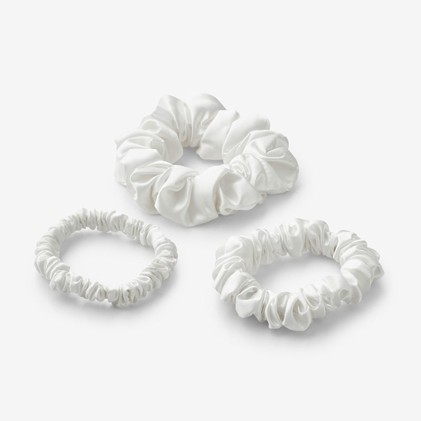 Silk Hair Scrunchies, Set of 3