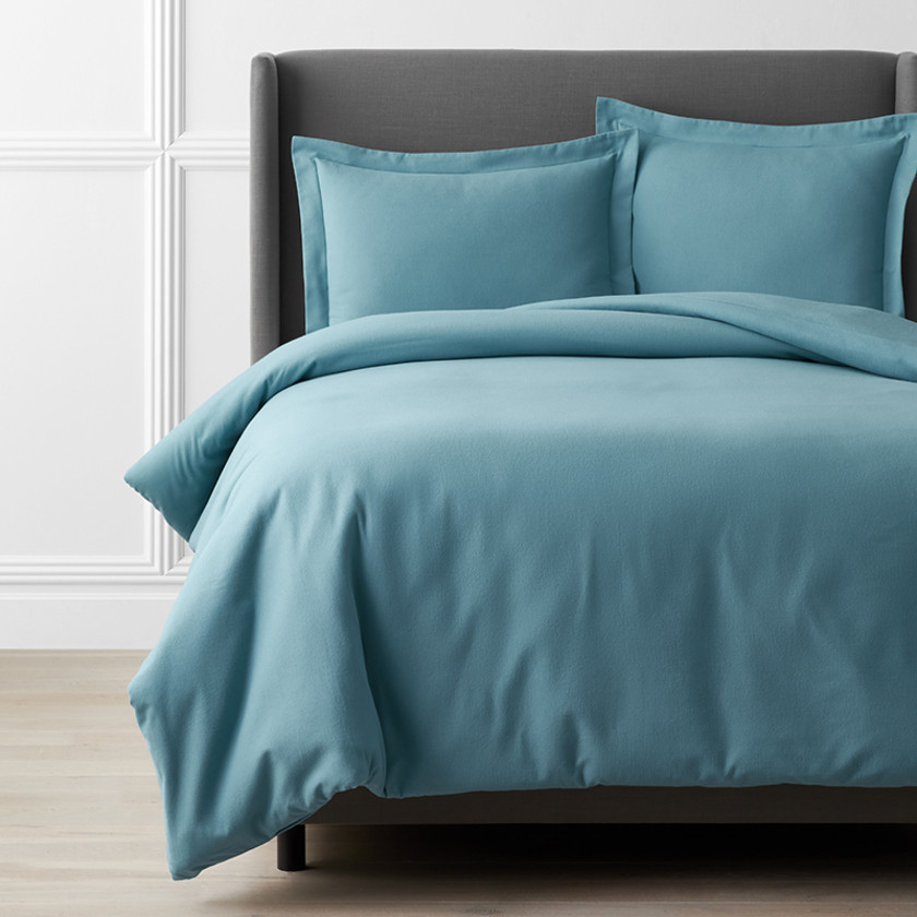 Classic Ultra-Cozy Cotton Velvet Flannel Solid Duvet Cover