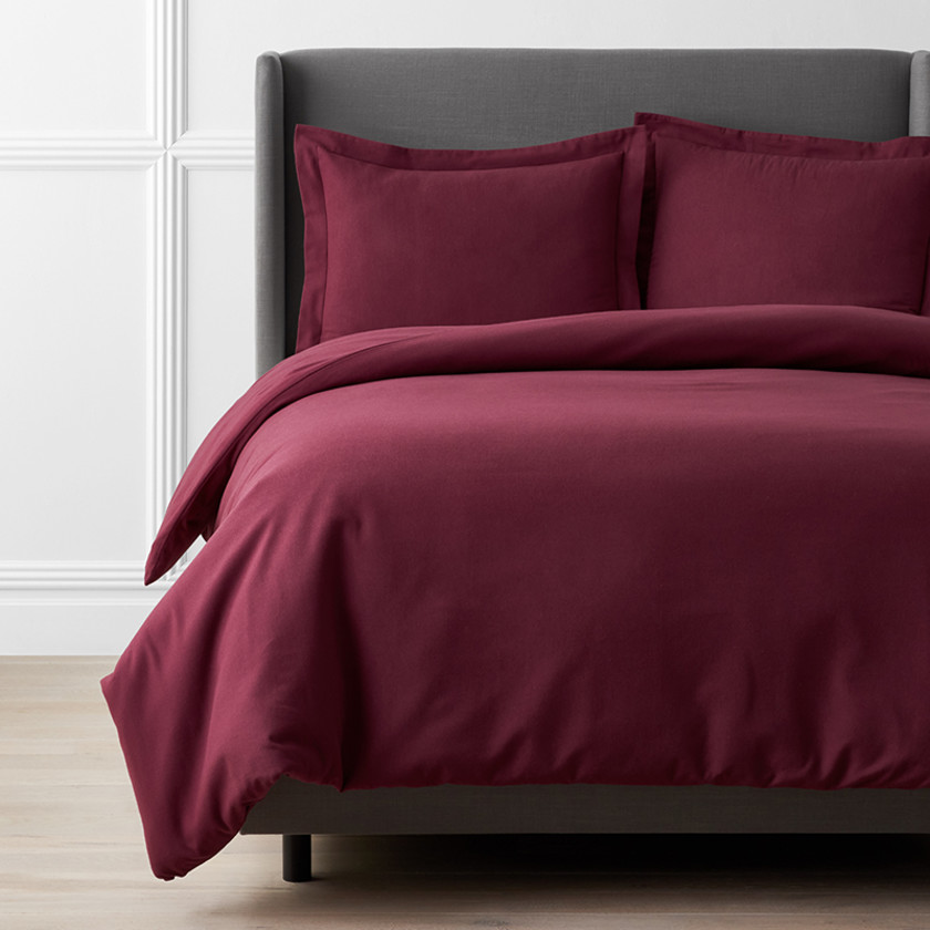 Classic Ultra-Cozy Cotton Velvet Flannel Solid Duvet Cover