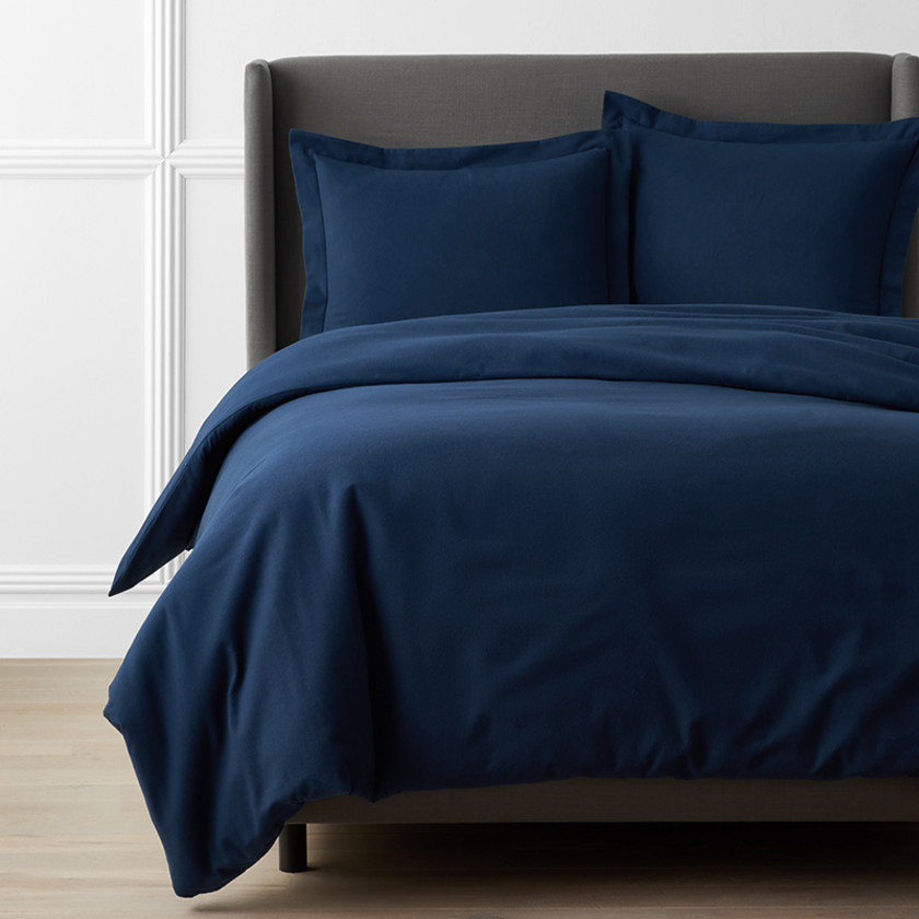 Premium Ultra-Cozy Cotton Velvet Flannel Solid Duvet Cover