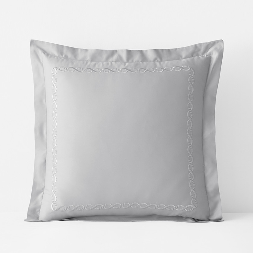 Marcella Premium Smooth Egyptian Cotton Sateen Sham - Fog, Euro,Fog