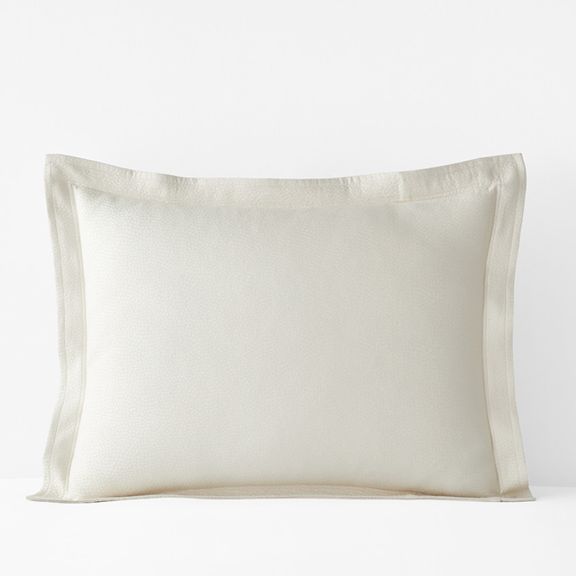 Asher Cotton Matelassé Sham - Ivory,Ivory