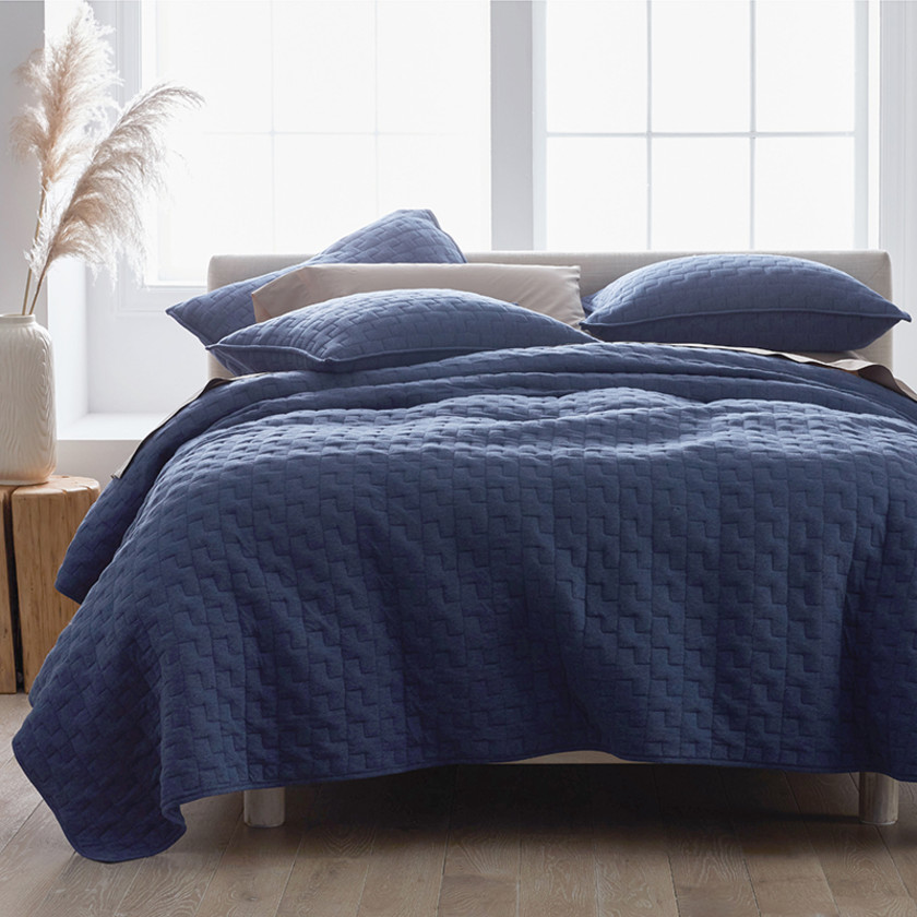 Air Layer Sham - Blue, Standard,Blue