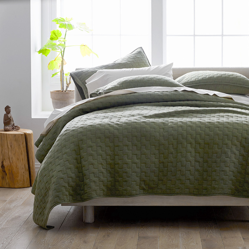 Air Layer Sham - Green, Standard,Green