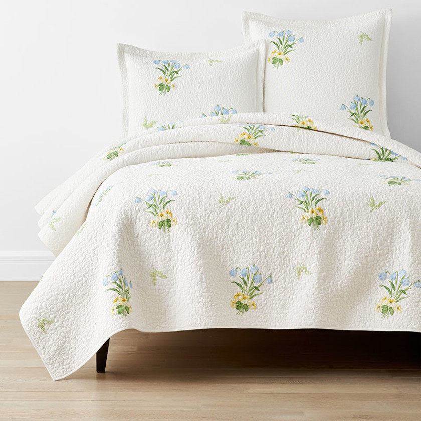 Cecelia Floral Cotton Matelasse Coverlet