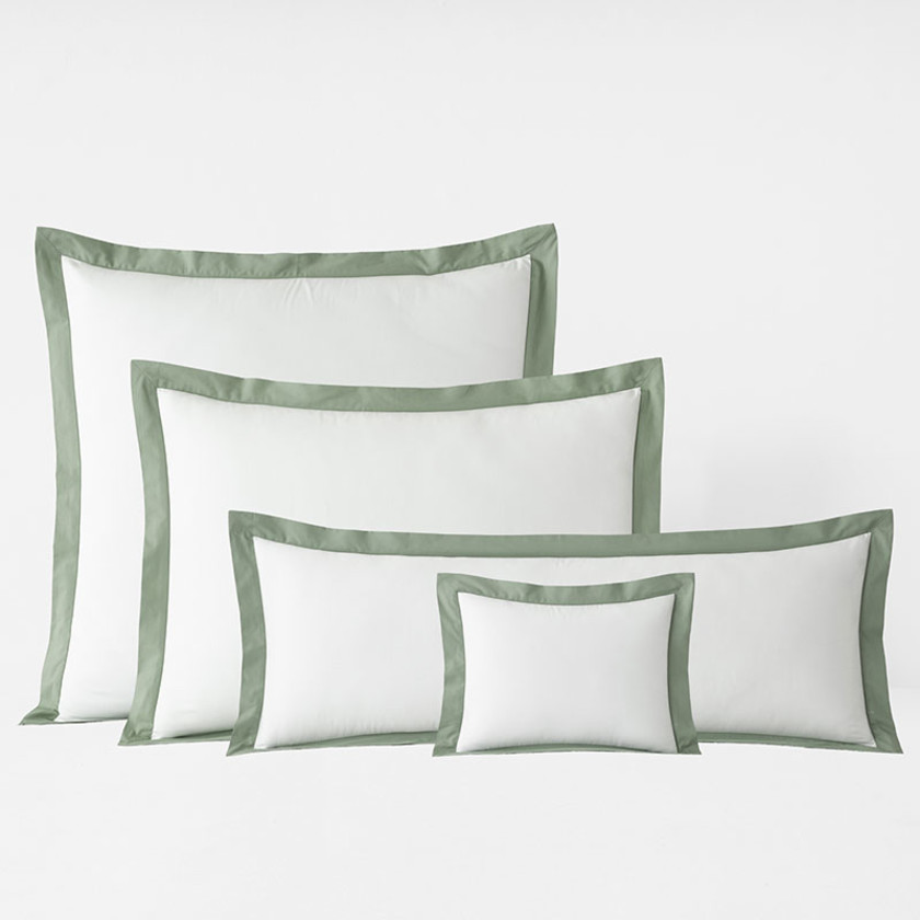Solid Border Classic Cool Cotton Percale Sham