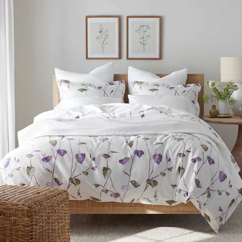 Spring Leaf Premium Smooth Wrinkle-Free Sateen Comforter - Mauve, Twin/Twin XL