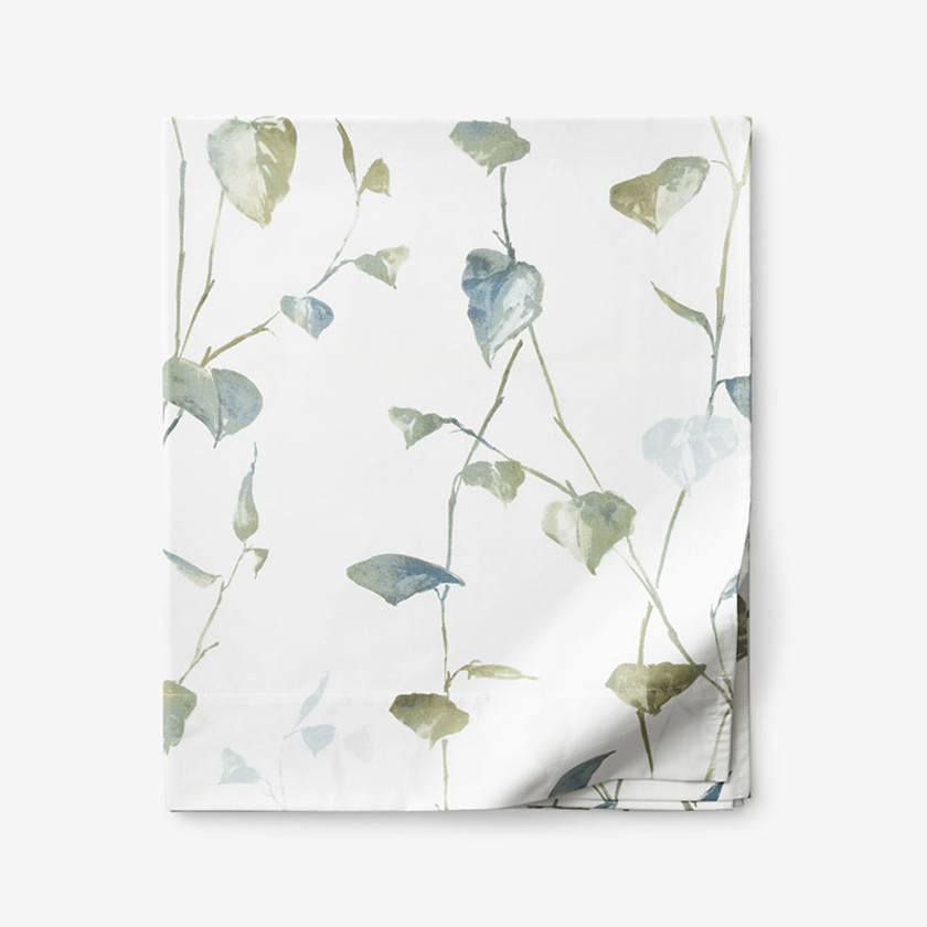 Spring Leaf Premium Smooth Wrinkle-Free Sateen Flat Bed Sheet
