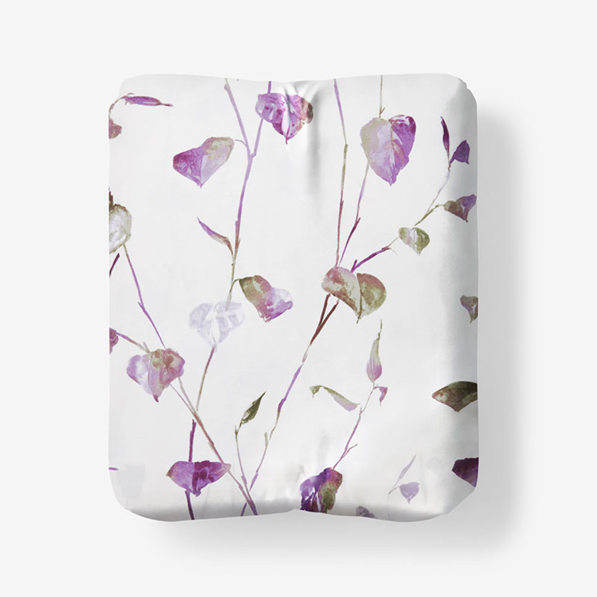Spring Leaf Premium Smooth Wrinkle-Free Sateen Fitted Bed Sheet