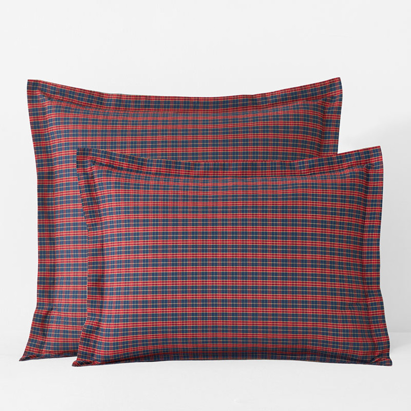 Christmas Plaid Classic Cool Cotton Percale Sham