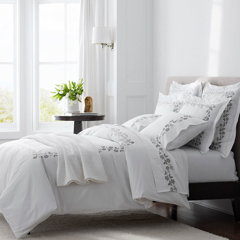 Brighton Premium Cool Egyptian Cotton Percale Sham - Silver/Sage, King,Silver/Sage