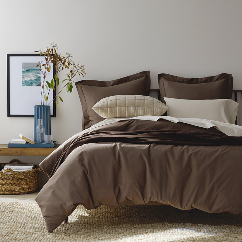 Brushed Cotton Sheet Set - Coffee, Twin XL,Coffee