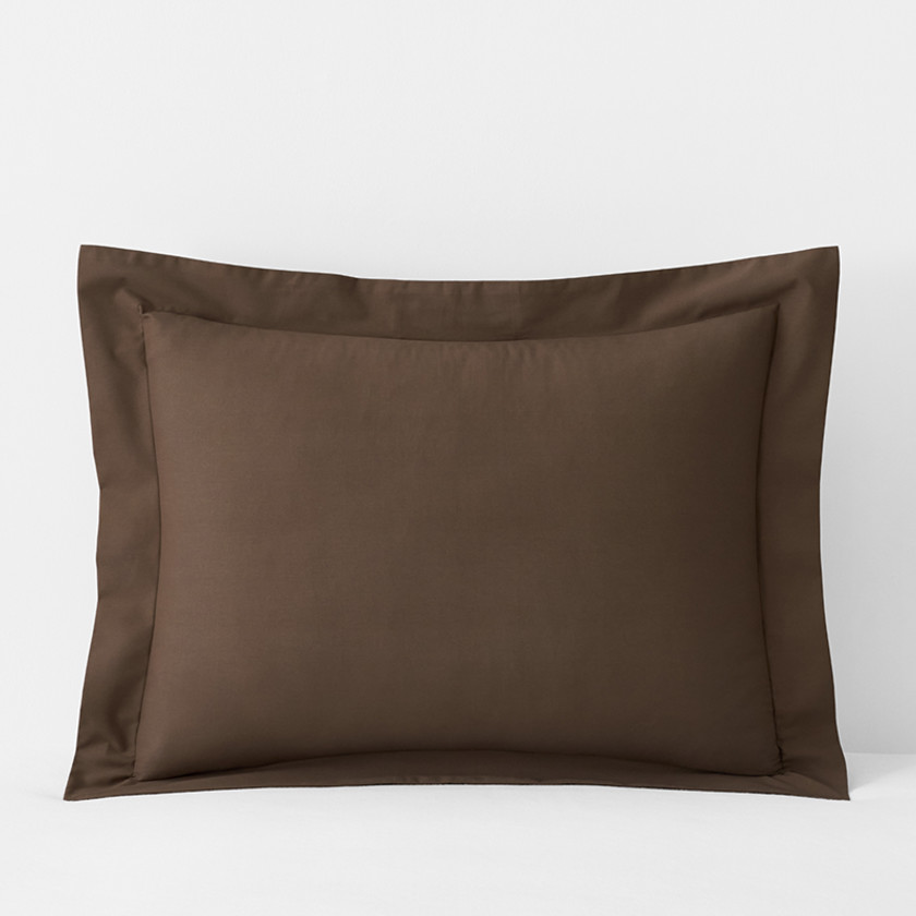 Brushed Cotton Sham - Coffee, Standard,Coffee