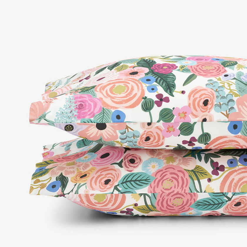 Garden Party Classic Cool Cotton Percale Pillowcase Set
