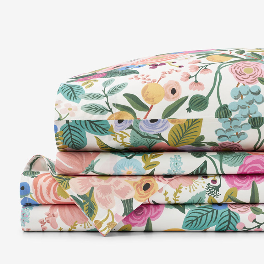 Garden Party Classic Cool Cotton Percale Bed Sheet Set