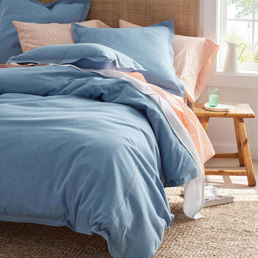 Washed Denim Comforter - Denim Blue, Twin/Twin XL,Denim Blue