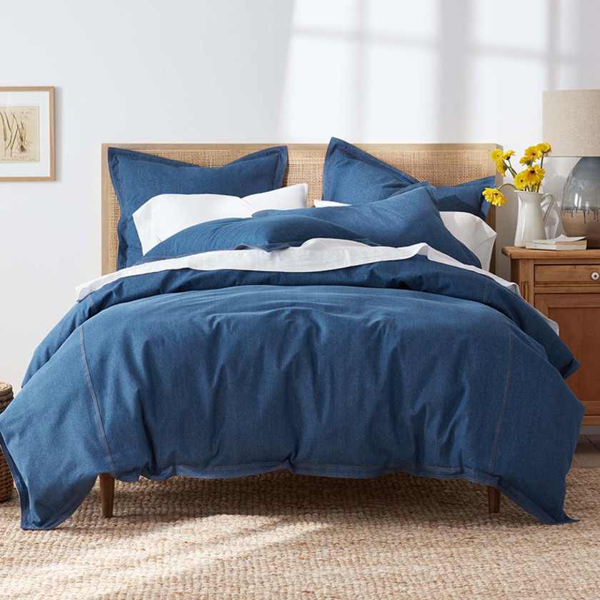 Washed Denim Reversible Comforter - Denim Indigo, Twin/Twin XL,Denim Indigo