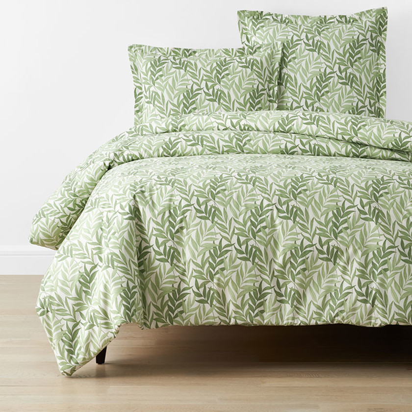 Tulum Leaf Classic Cool Cotton Percale Duvet Cover