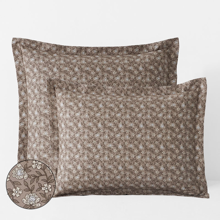 Mini Floral Vine Classic Cool Percale Sham
