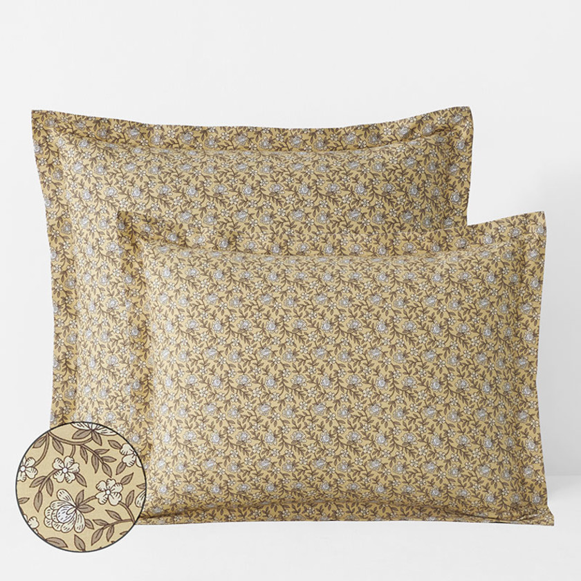 Mini Floral Vine Classic Cool Percale Sham