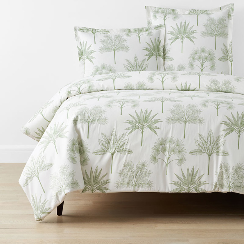 Tulum Forest Classic Cool Cotton Percale Duvet Cover