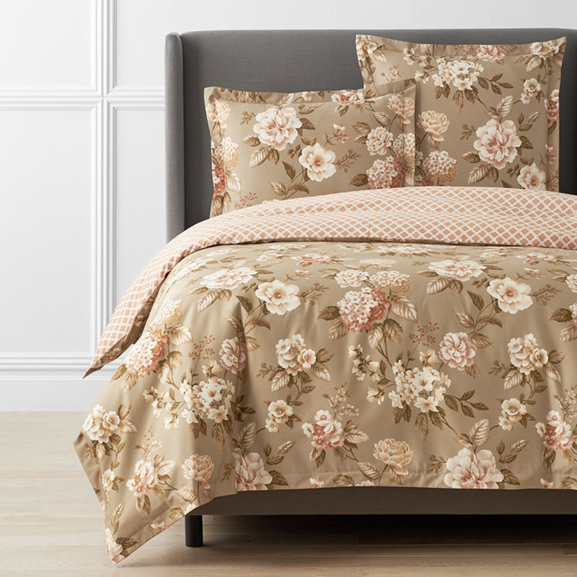 Blooming Flowers Premium Smooth Wrinkle-Free Sateen Reversible Duvet Cover