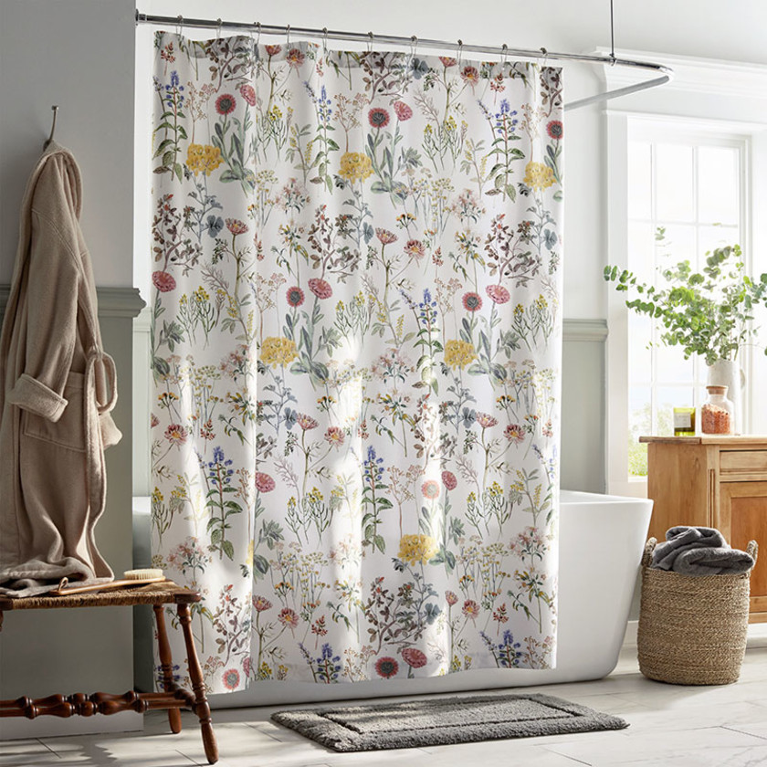 Lorea Premium Smooth Wrinkle Free Sateen Shower Curtain