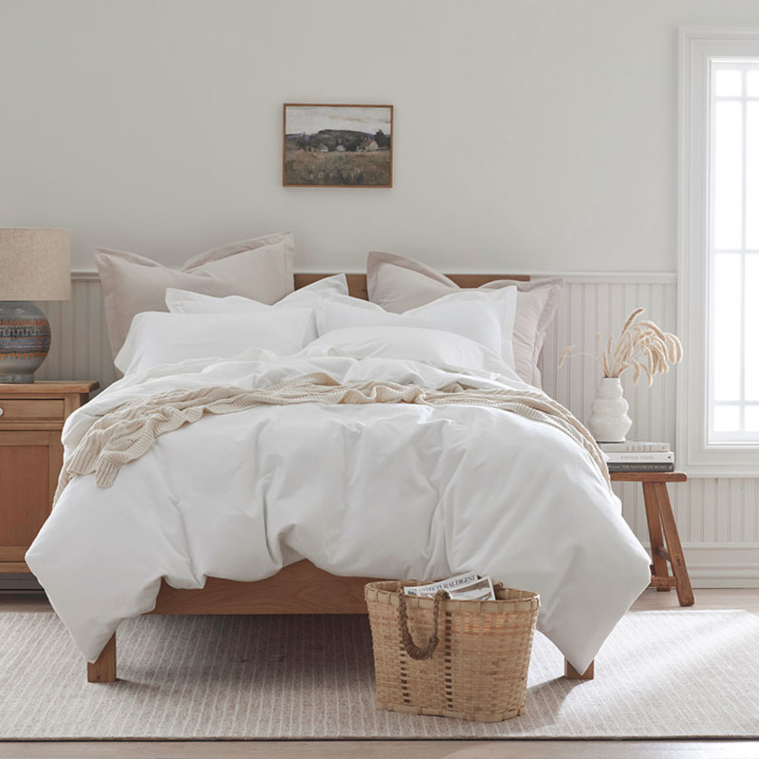 Classic Ultra-Cozy Cotton Velvet Flannel Solid Duvet Cover - White, King/Cal King,White