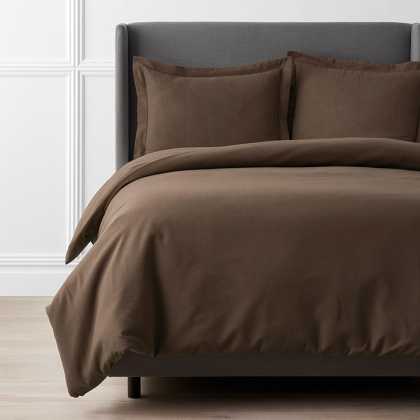 Classic Ultra-Cozy Cotton Velvet Flannel Solid Duvet Cover