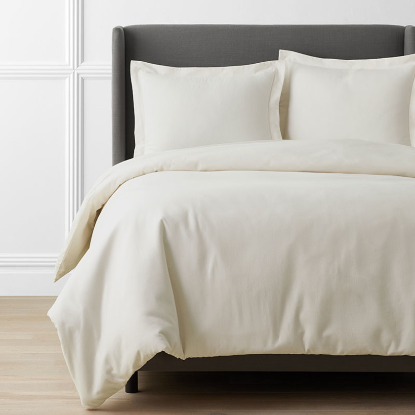 Classic Ultra-Cozy Cotton Velvet Flannel Solid Duvet Cover