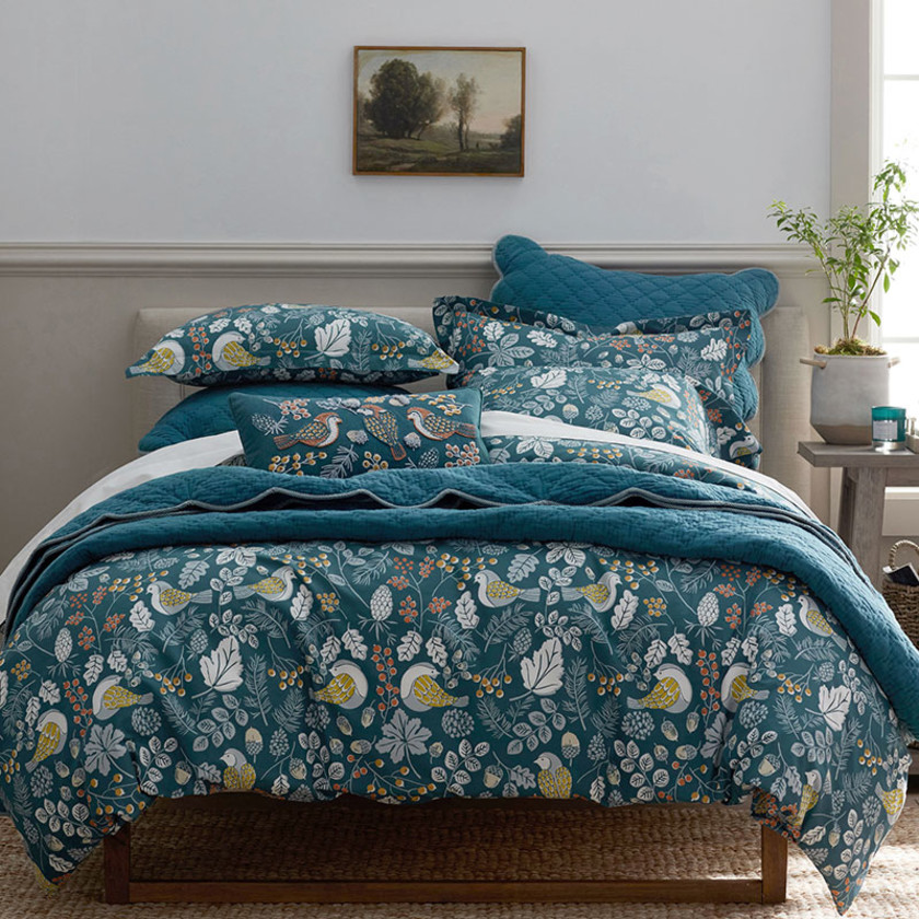 Swallow Leaf Classic Cool Cotton Percale Bed Sheet Set - Slate, Twin