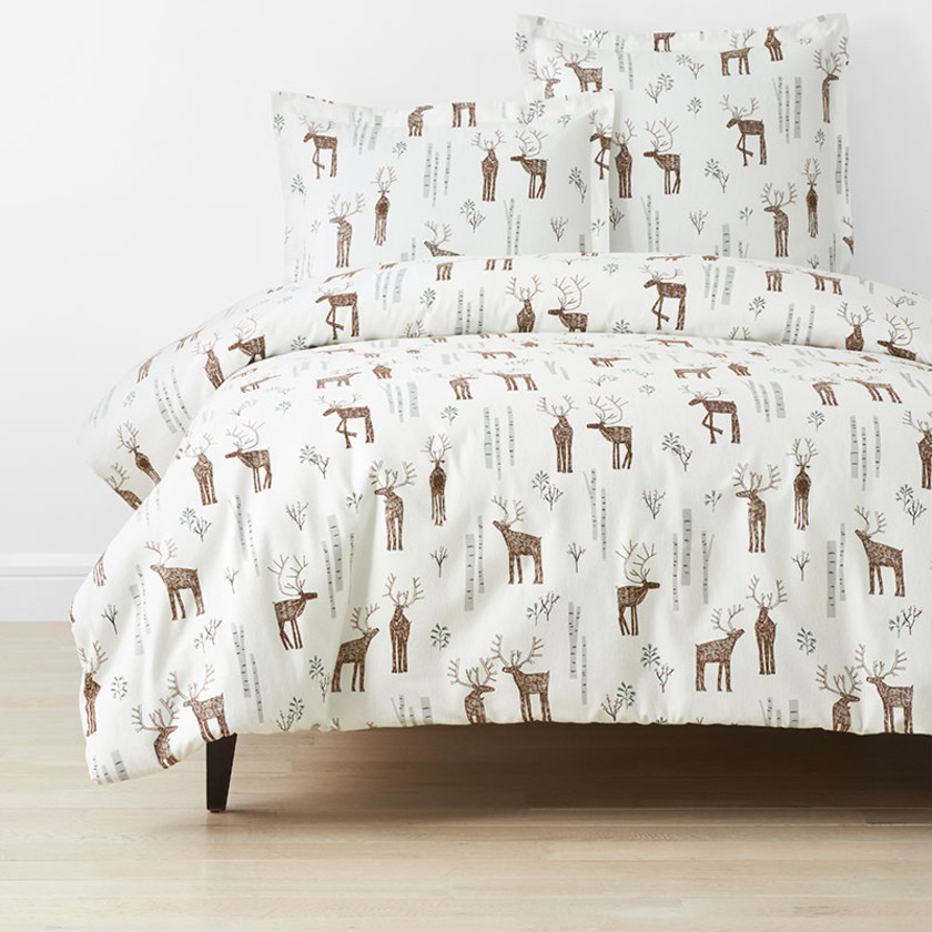 Holiday Print Classic Ultra-Cozy Cotton Velvet Flannel Duvet Cover