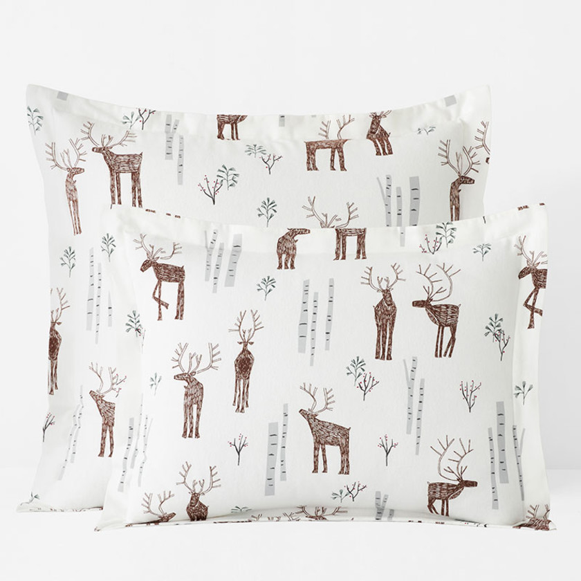 Holiday Print Classic Ultra-Cozy Cotton Velvet Flannel Sham