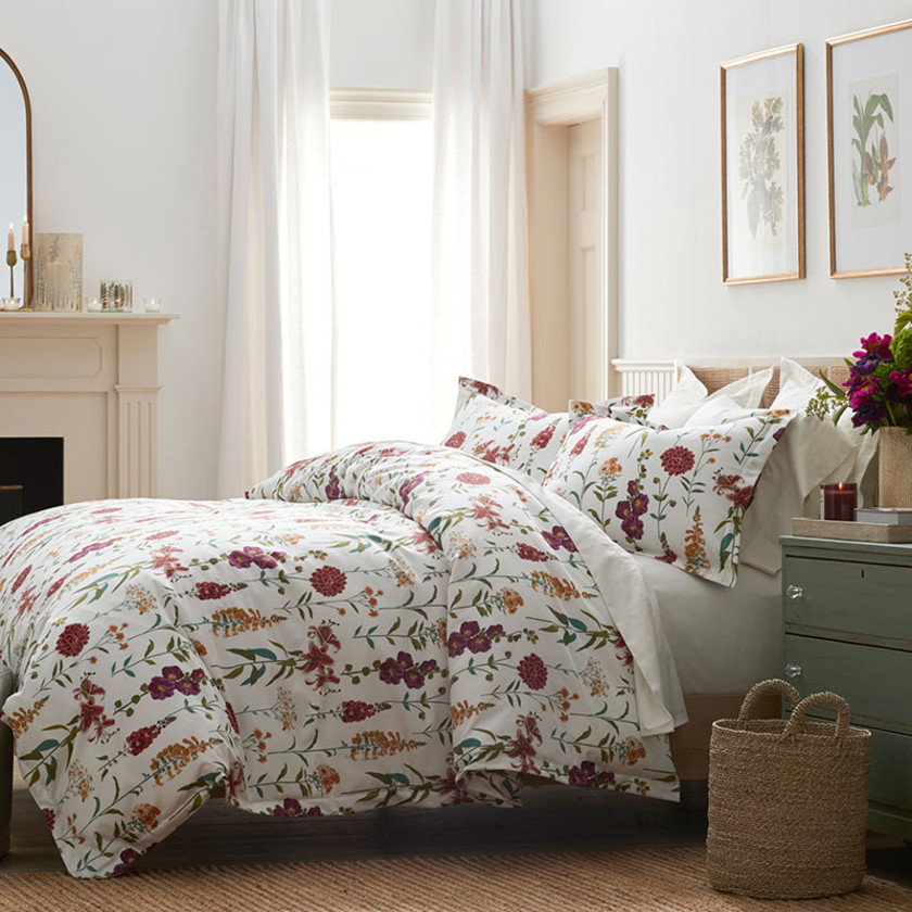 Flower Garden Premium Smooth Wrinkle-Free Sateen Sham - Ivory Multi, Euro,Ivory Multi