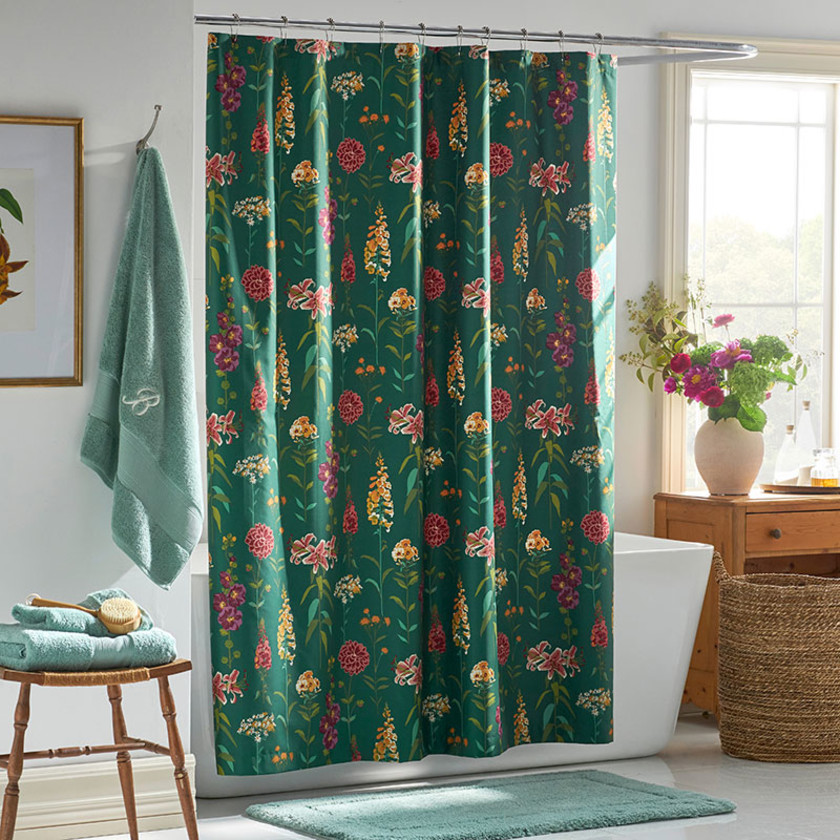 Flower Garden Premium Smooth Wrinkle-Free Sateen Shower Curtain