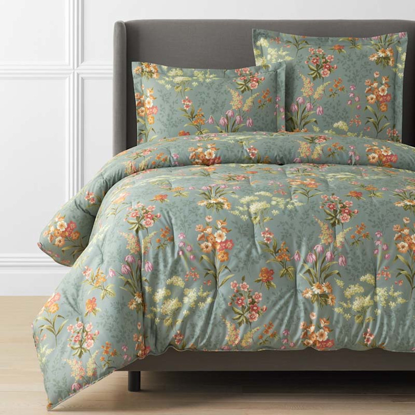 Blooming Elegance Premium Smooth Wrinkle-Free Sateen Comforter