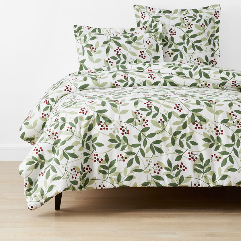 Holiday Print Classic Ultra-Cozy Cotton Velvet Flannel Duvet Cover