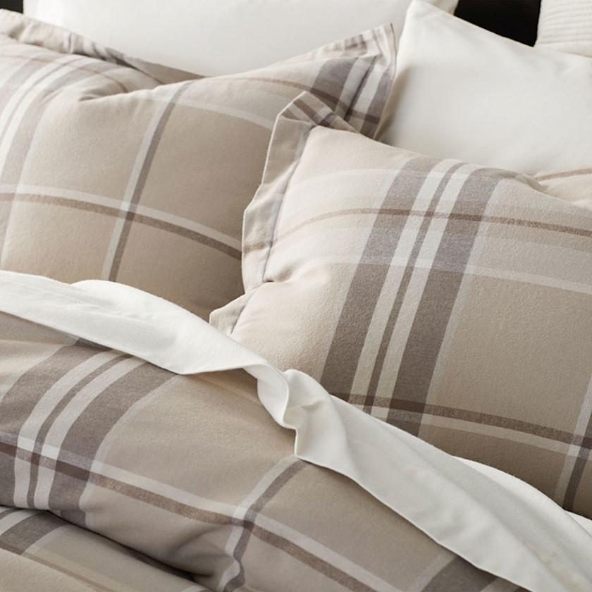 Classic Plaid Ultra-Cozy Cotton Flannel Duvet Cover,Brad