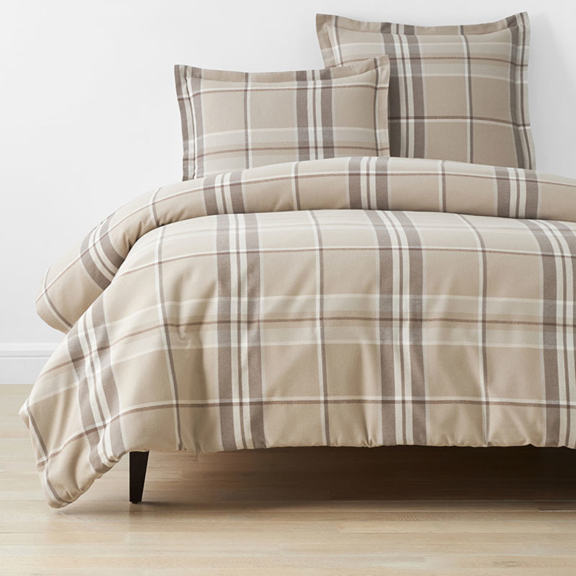 Classic Plaid Ultra-Cozy Cotton Velvet Flannel Duvet Cover