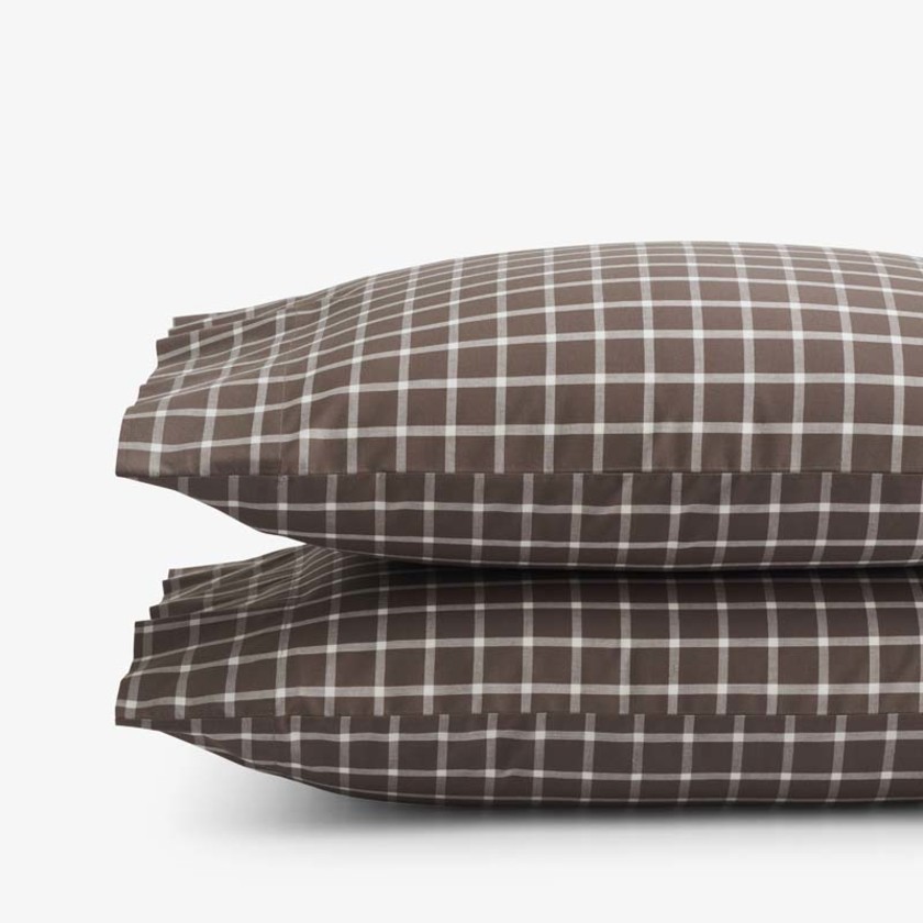 Classic Stripes and Plaids Cool Yarn-Dyed Cotton Percale Pillowcase Set