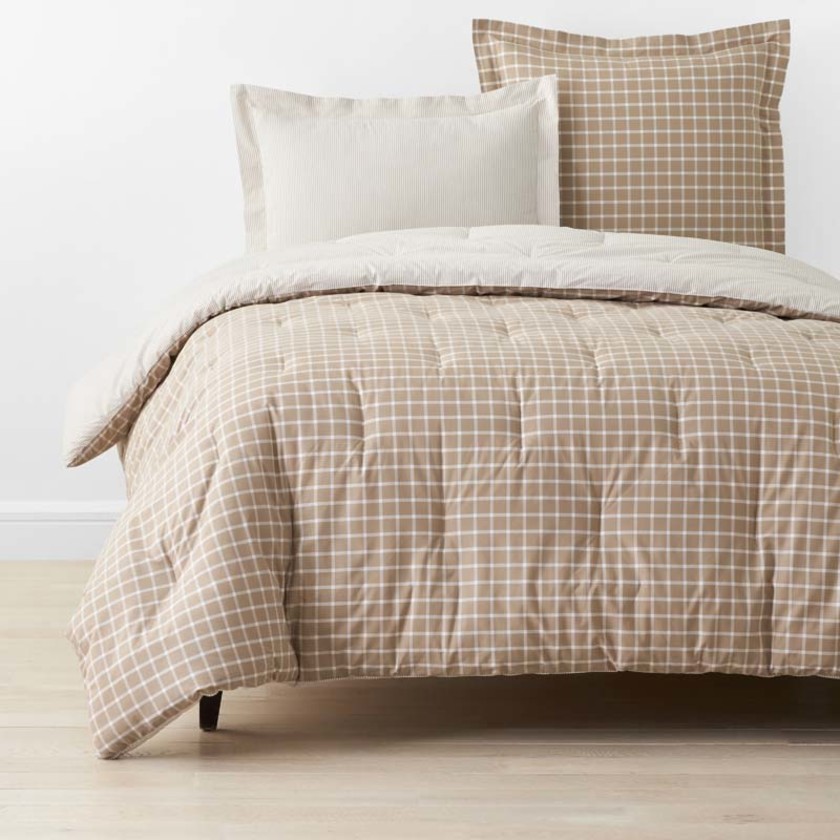 Classic Stripes and Plaids Cool Yarn-Dyed Cotton Percale Comforter