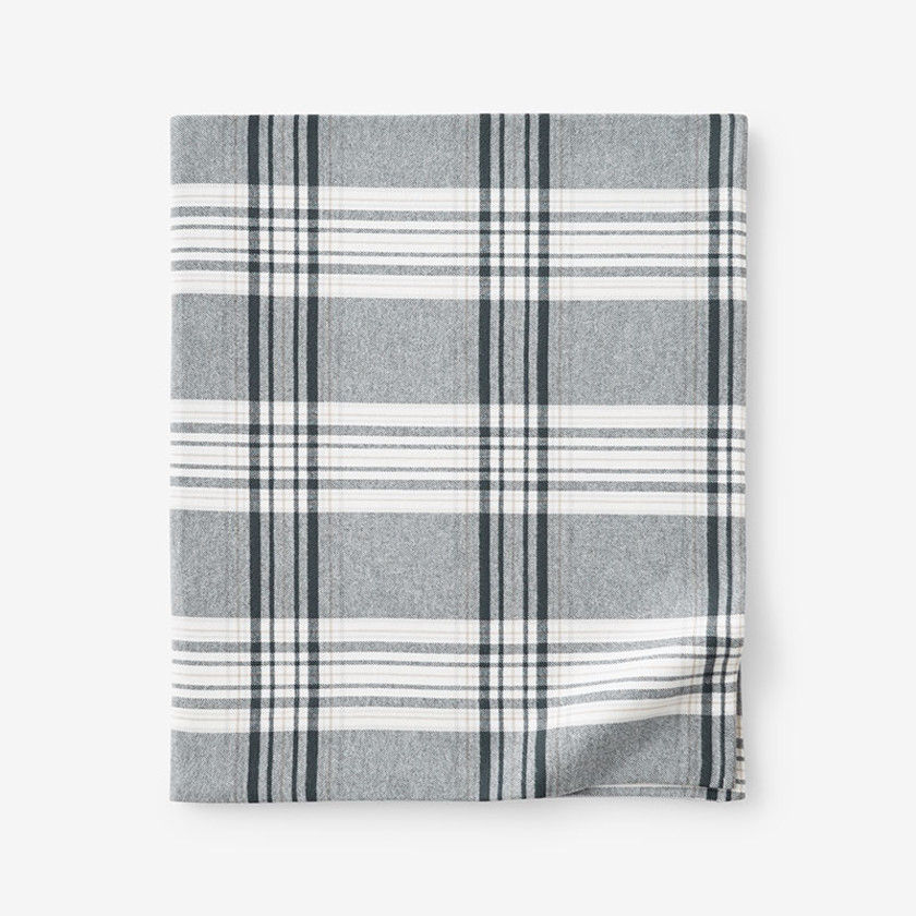 Classic Plaid Ultra-Cozy Cotton Velvet Flannel Flat Bed Sheet