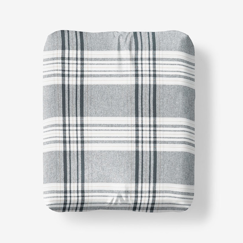 Classic Plaid Ultra-Cozy Cotton Velvet Flannel Fitted Bed Sheet