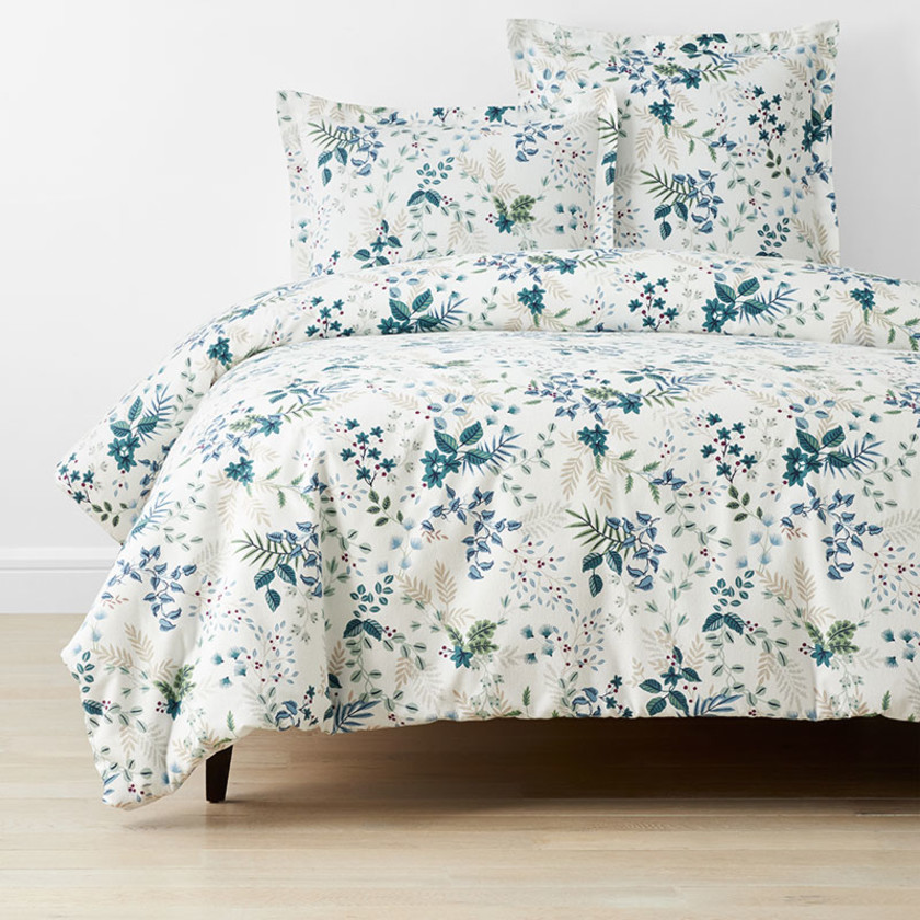 Holiday Print Classic Ultra-Cozy Cotton Velvet Flannel Duvet Cover