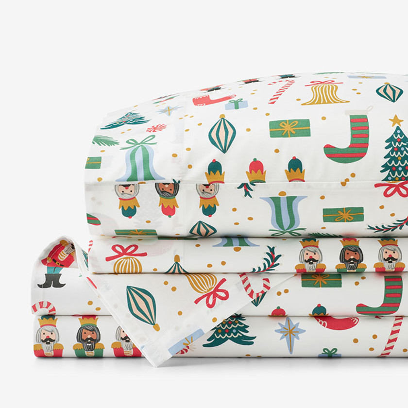 Nutcracker Classic Cool Cotton Percale Bed Sheet Set