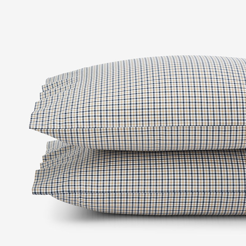 Classic Stripes and Plaids Cool Yarn-Dyed Cotton Percale Pillowcase Set